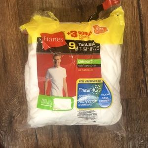 NWT 9 White Tagless undershirts